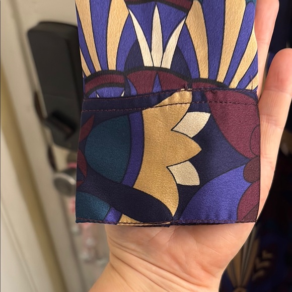 Ann Taylor Long Sleeve Dress in Purple and Gold - Picture 6 of 13